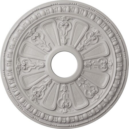 Raymond Ceiling Medallion (Canopies up to 5 1/8"), 18 1/8"OD 3 5/8"ID x 1 1/8"P, Ultra Pure White